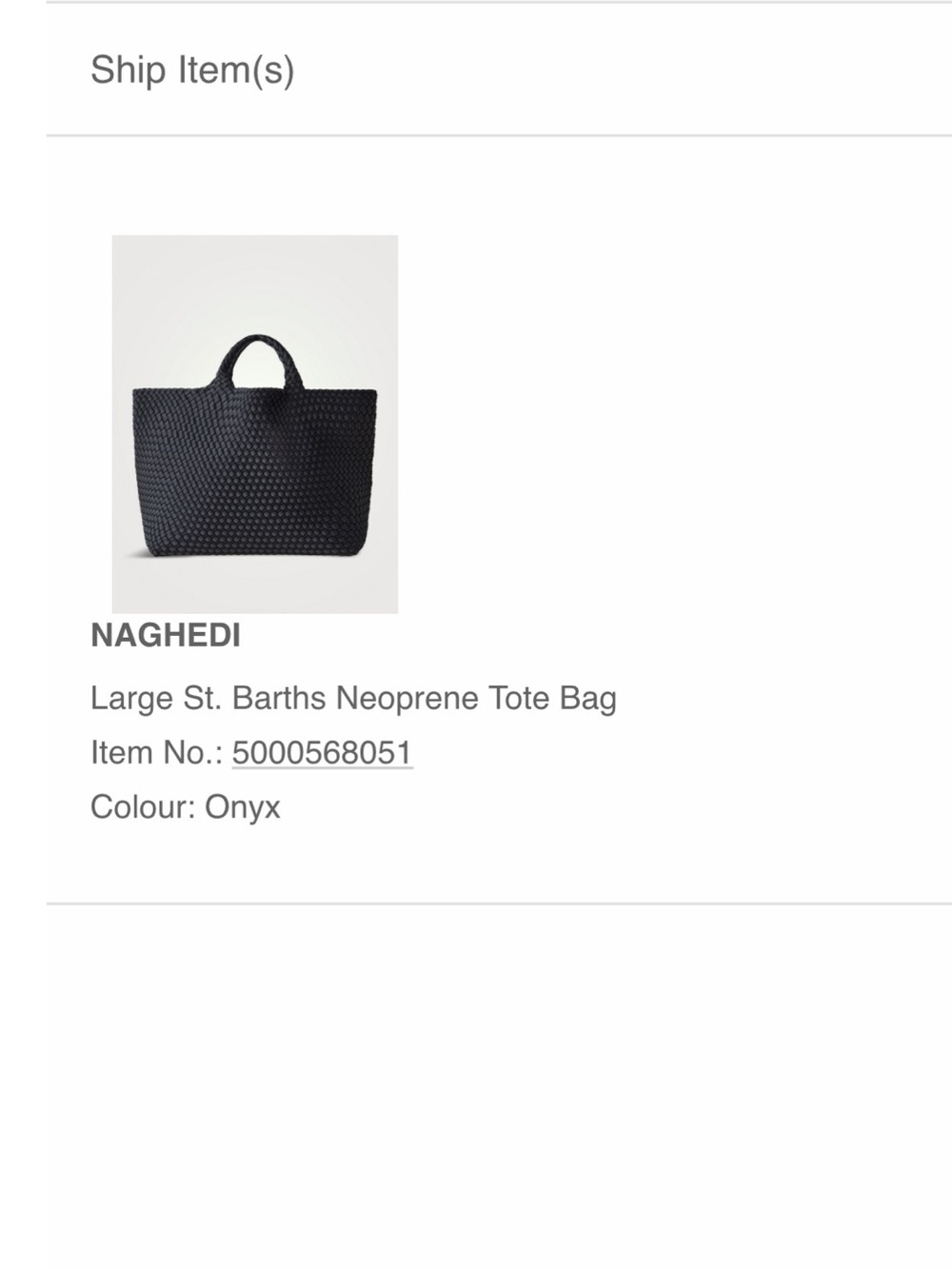 Naghedi Woven Tote Bag - Black, Large